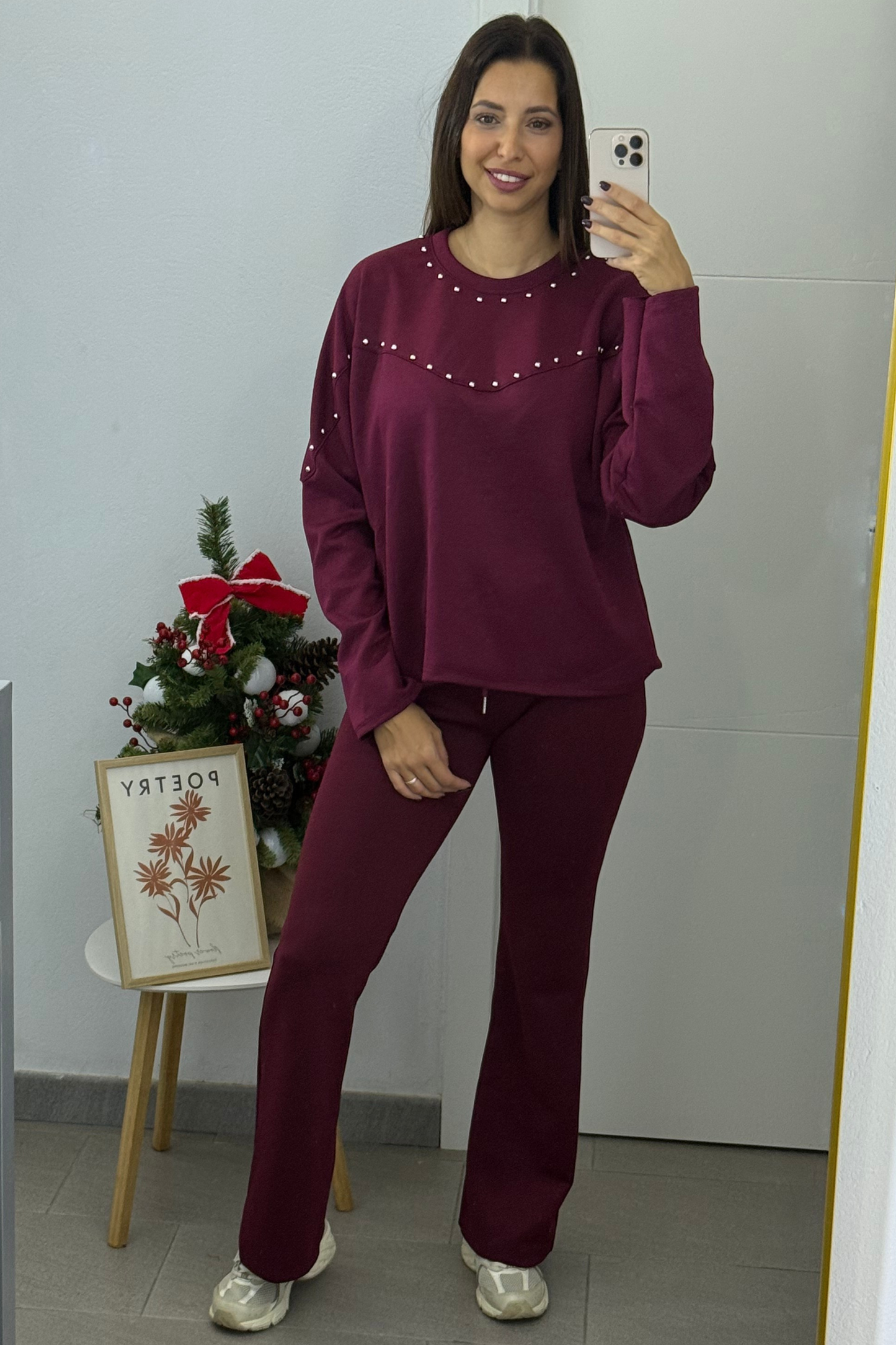 CONJUNTO TACHUELAS BURDEOS